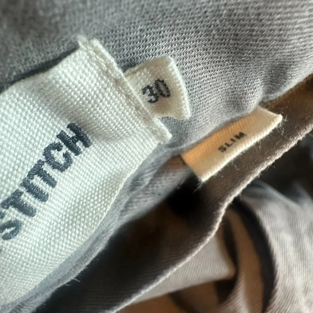 Taylor Stitch The Slim Chino Pants Grey Trousers Causal Office Size 30 Men's